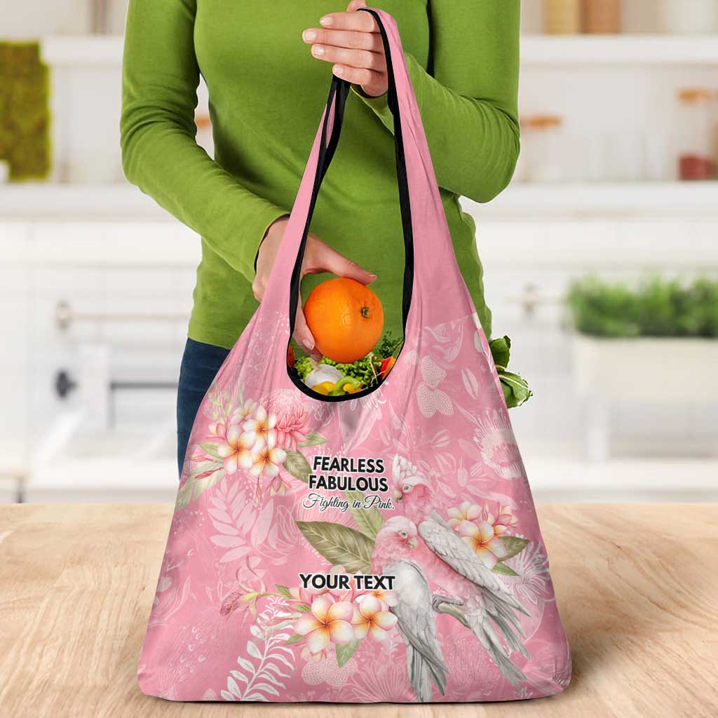Personalised Galah Cockatoo Fighting in Pink Grocery Bag Australian Breast Cancer Spirit - Aussie Hoodie