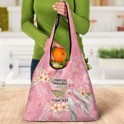 Personalised Galah Cockatoo Fighting in Pink Grocery Bag Australian Breast Cancer Spirit - Aussie Hoodie