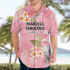 Personalised Galah Cockatoo Fighting in Pink Hawaiian Shirt Australian Breast Cancer Spirit - Aussie Hoodie