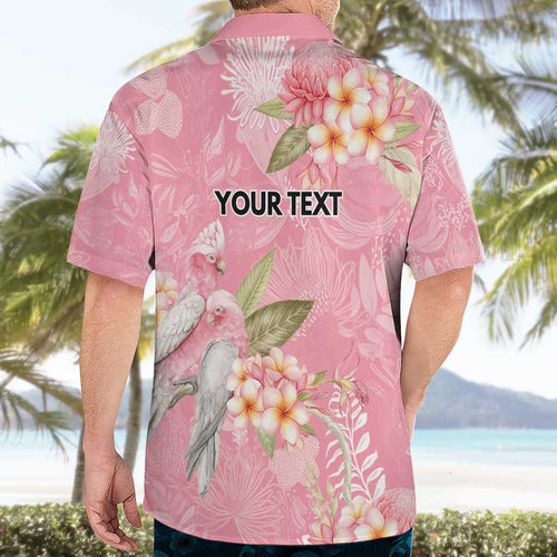 Personalised Galah Cockatoo Fighting in Pink Hawaiian Shirt Australian Breast Cancer Spirit - Aussie Hoodie