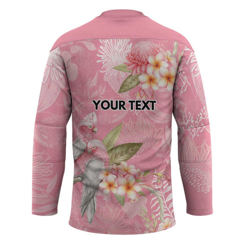 Personalised Galah Cockatoo Fighting in Pink Hockey Jersey Australian Breast Cancer Spirit - Aussie Hoodie