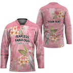 Personalised Galah Cockatoo Fighting in Pink Hockey Jersey Australian Breast Cancer Spirit - Aussie Hoodie