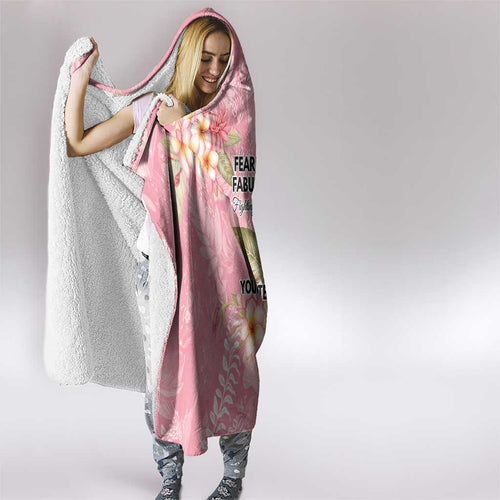 Personalised Galah Cockatoo Fighting in Pink Hooded Blanket Australian Breast Cancer Spirit - Aussie Hoodie