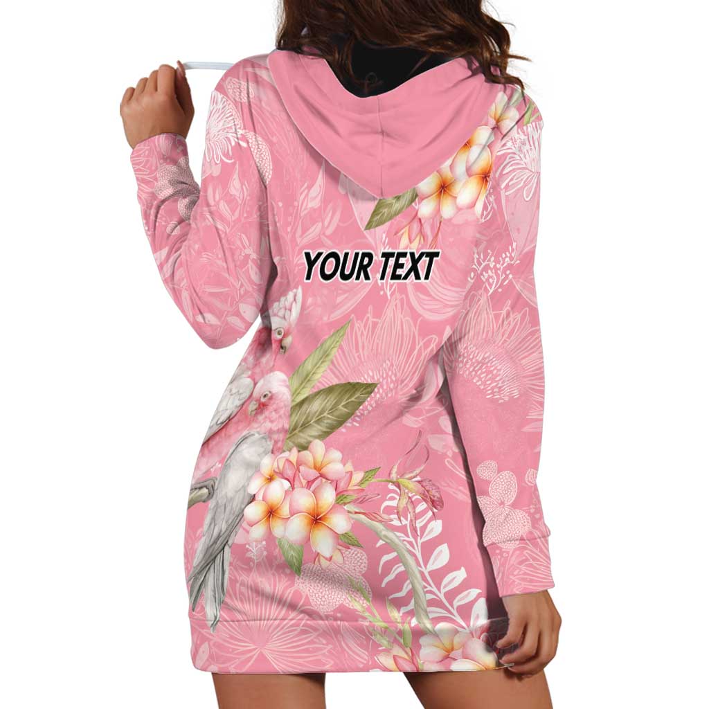 Personalised Galah Cockatoo Fighting in Pink Hoodie Dress Australian Breast Cancer Spirit - Aussie Hoodie