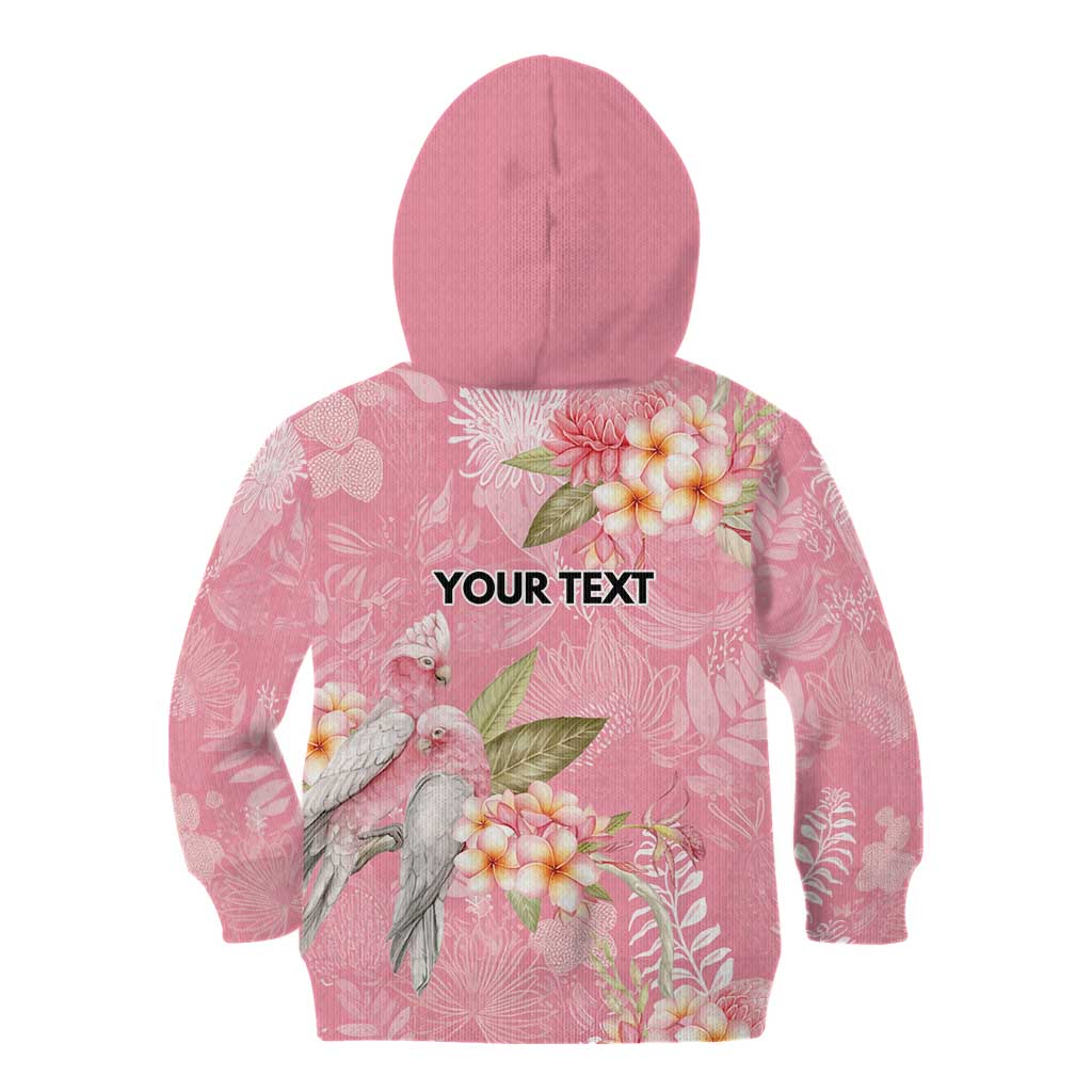 Personalised Galah Cockatoo Fighting in Pink Kid Hoodie Australian Breast Cancer Spirit - Aussie Hoodie
