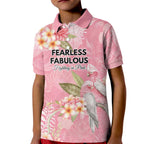 Personalised Galah Cockatoo Fighting in Pink Kid Polo Shirt Australian Breast Cancer Spirit - Aussie Hoodie