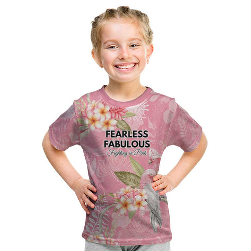 Personalised Galah Cockatoo Fighting in Pink Kid T Shirt Australian Breast Cancer Spirit - Aussie Hoodie