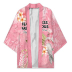 Personalised Galah Cockatoo Fighting in Pink Kimono Australian Breast Cancer Spirit - Aussie Hoodie