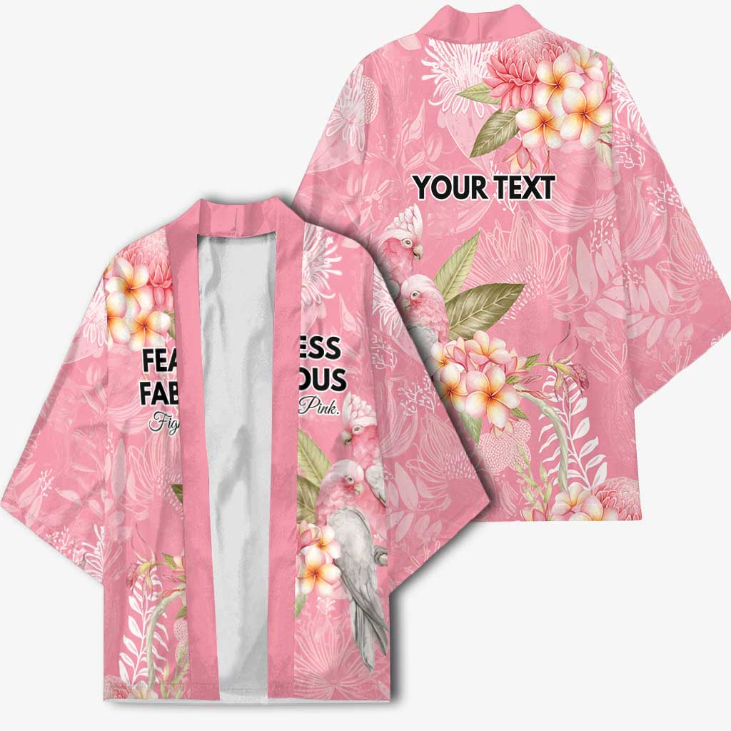 Personalised Galah Cockatoo Fighting in Pink Kimono Australian Breast Cancer Spirit - Aussie Hoodie