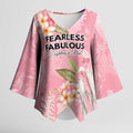 Personalised Galah Cockatoo Fighting in Pink Kimono Sleeve Blouse Australian Breast Cancer Spirit - Aussie Hoodie