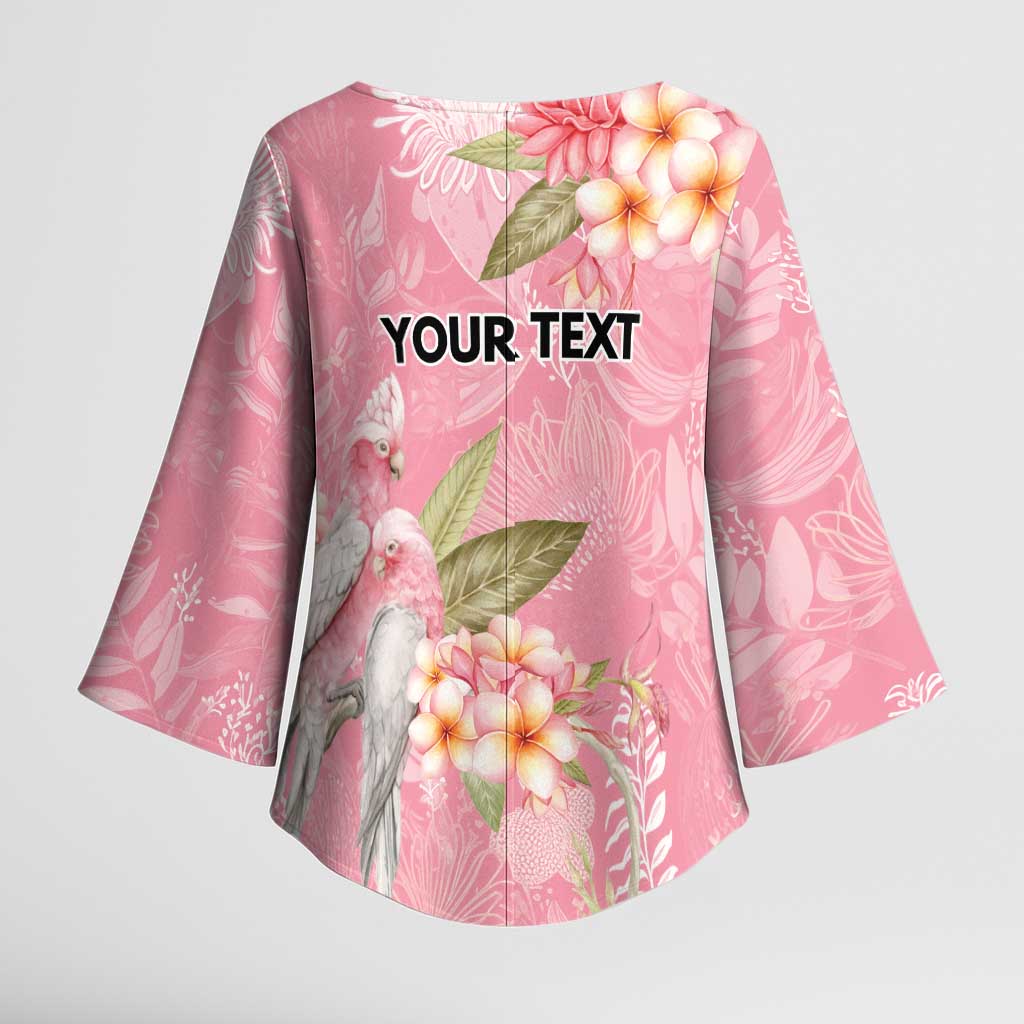 Personalised Galah Cockatoo Fighting in Pink Kimono Sleeve Blouse Australian Breast Cancer Spirit - Aussie Hoodie