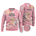 Personalised Galah Cockatoo Fighting in Pink Ugly Christmas Sweater Australian Breast Cancer Spirit - Aussie Hoodie