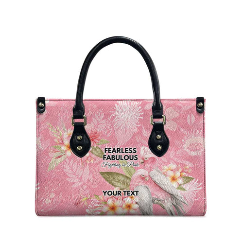 Personalised Galah Cockatoo Fighting in Pink Leather Bag Australian Breast Cancer Spirit - Aussie Hoodie