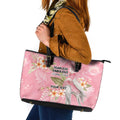 Personalised Galah Cockatoo Fighting in Pink Leather Tote Bag Australian Breast Cancer Spirit - Aussie Hoodie