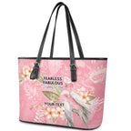 Personalised Galah Cockatoo Fighting in Pink Leather Tote Bag Australian Breast Cancer Spirit - Aussie Hoodie