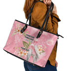 Personalised Galah Cockatoo Fighting in Pink Leather Tote Bag Australian Breast Cancer Spirit - Aussie Hoodie