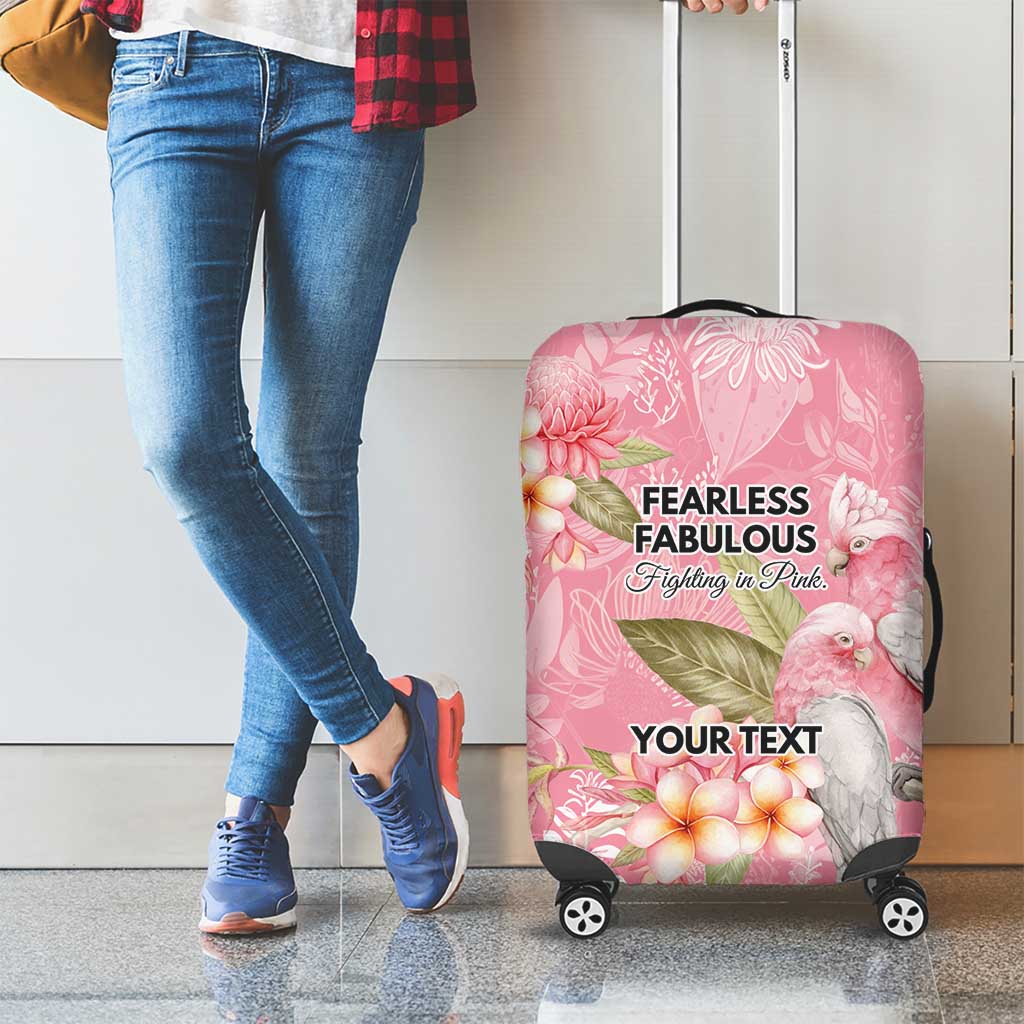Personalised Galah Cockatoo Fighting in Pink Luggage Cover Australian Breast Cancer Spirit - Aussie Hoodie