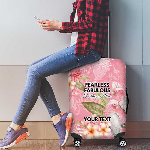Personalised Galah Cockatoo Fighting in Pink Luggage Cover Australian Breast Cancer Spirit - Aussie Hoodie