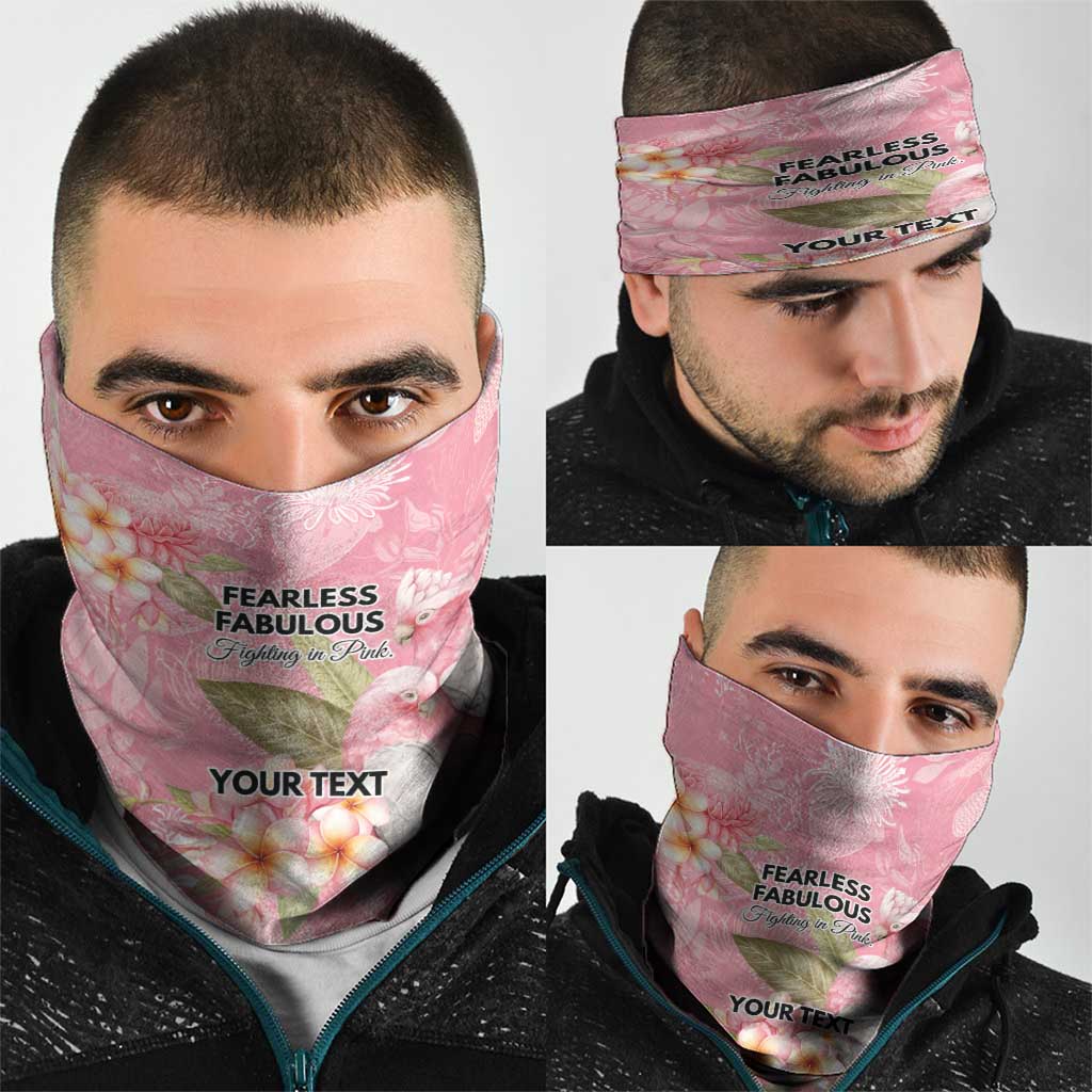 Personalised Galah Cockatoo Fighting in Pink Neck Gaiter Australian Breast Cancer Spirit - Aussie Hoodie