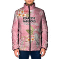 Personalised Galah Cockatoo Fighting in Pink Padded Jacket Australian Breast Cancer Spirit - Aussie Hoodie
