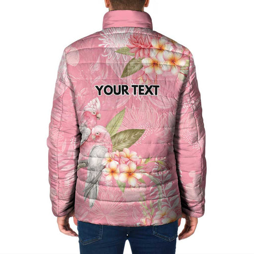 Personalised Galah Cockatoo Fighting in Pink Padded Jacket Australian Breast Cancer Spirit - Aussie Hoodie