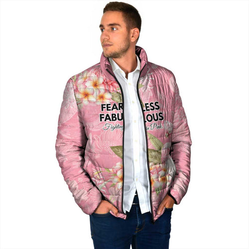 Personalised Galah Cockatoo Fighting in Pink Padded Jacket Australian Breast Cancer Spirit - Aussie Hoodie