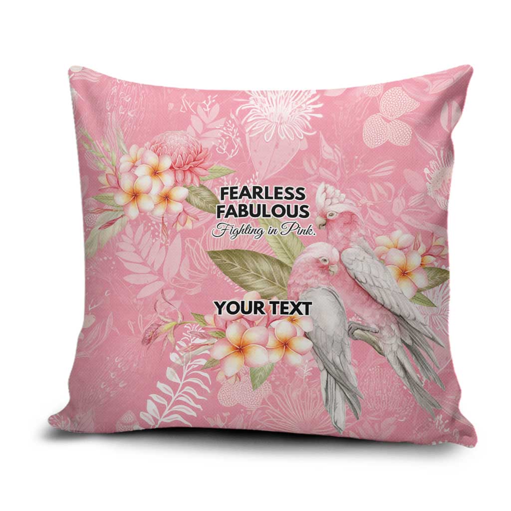 Personalised Galah Cockatoo Fighting in Pink Pillow Cover Australian Breast Cancer Spirit - Aussie Hoodie