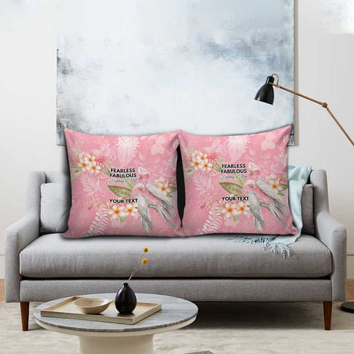 Personalised Galah Cockatoo Fighting in Pink Pillow Cover Australian Breast Cancer Spirit - Aussie Hoodie