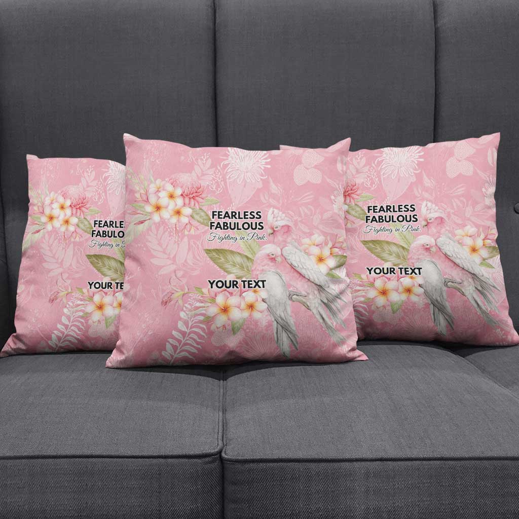 Personalised Galah Cockatoo Fighting in Pink Pillow Cover Australian Breast Cancer Spirit - Aussie Hoodie
