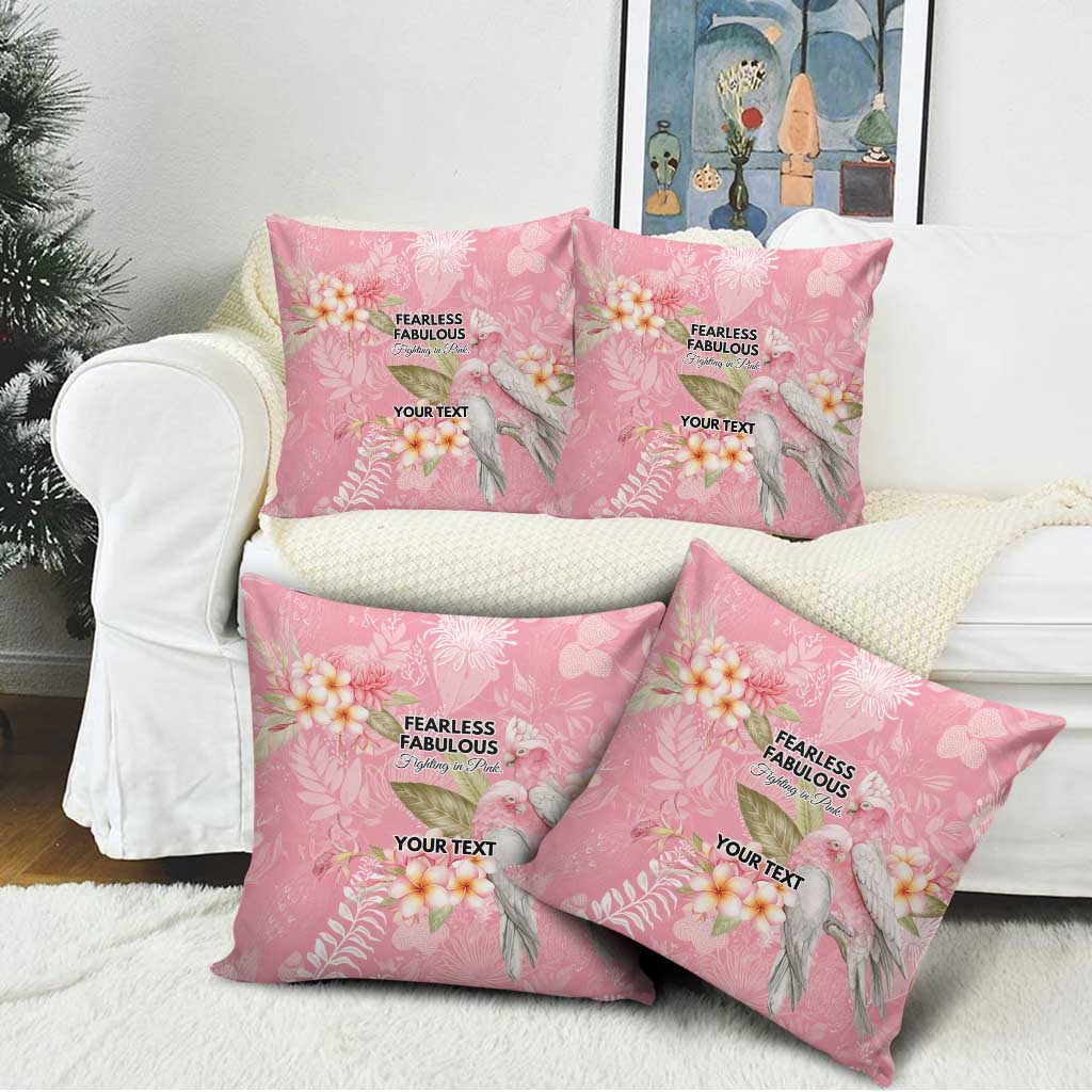 Personalised Galah Cockatoo Fighting in Pink Pillow Cover Australian Breast Cancer Spirit - Aussie Hoodie