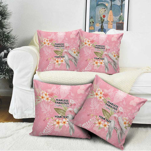 Personalised Galah Cockatoo Fighting in Pink Pillow Cover Australian Breast Cancer Spirit - Aussie Hoodie