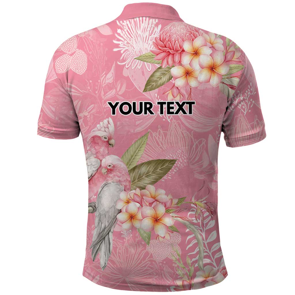 Personalised Galah Cockatoo Fighting in Pink Polo Shirt Australian Breast Cancer Spirit - Aussie Hoodie