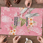 Personalised Galah Cockatoo Fighting in Pink Puzzle Australian Breast Cancer Spirit - Aussie Hoodie