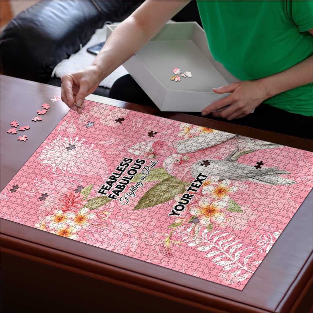 Personalised Galah Cockatoo Fighting in Pink Puzzle Australian Breast Cancer Spirit - Aussie Hoodie