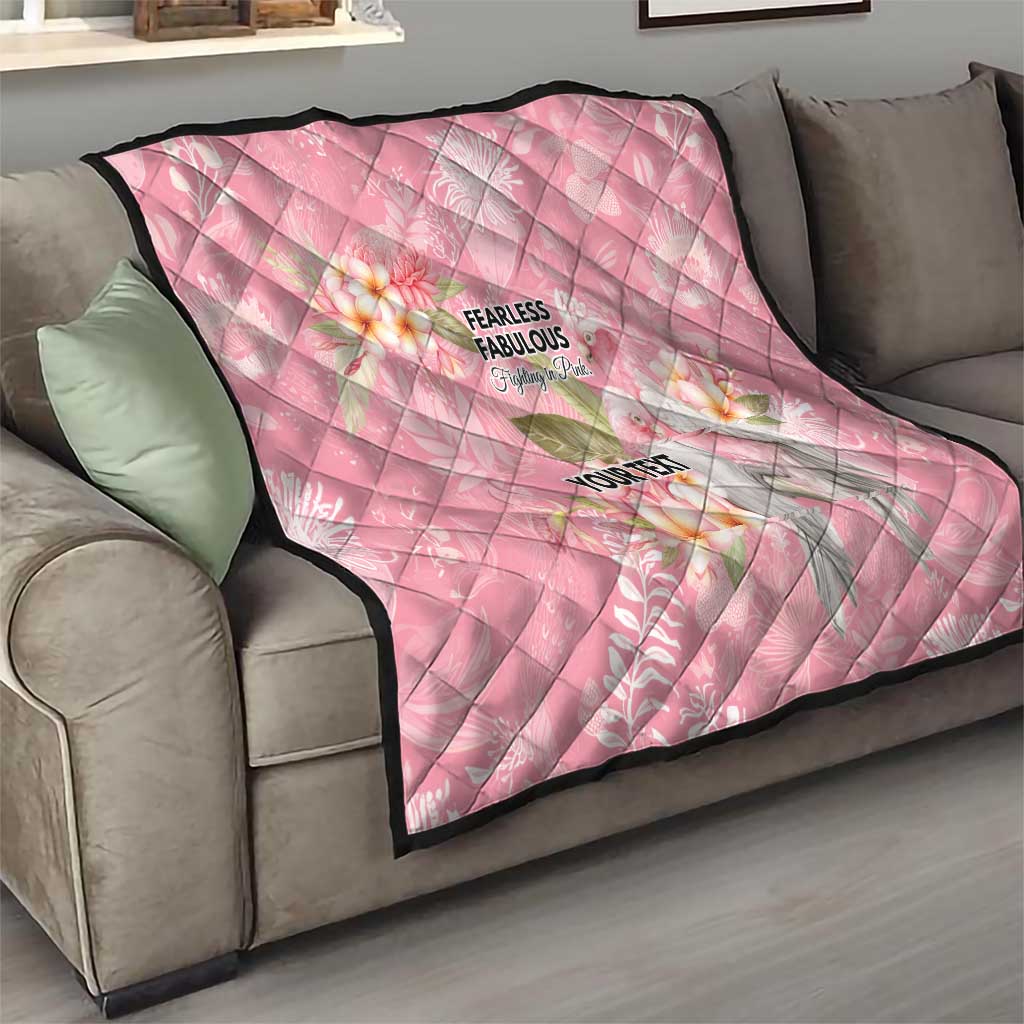 Personalised Galah Cockatoo Fighting in Pink Quilt Australian Breast Cancer Spirit - Aussie Hoodie