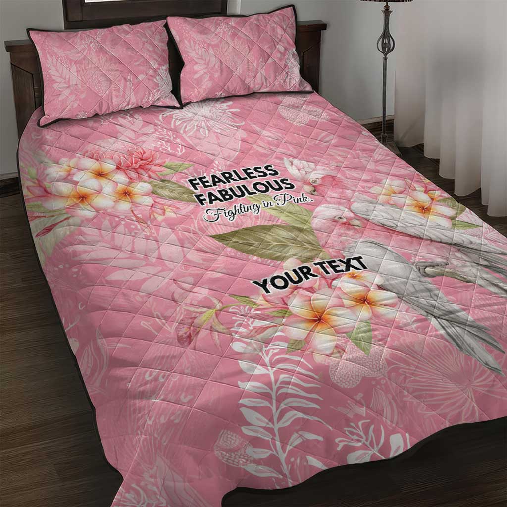 Personalised Galah Cockatoo Fighting in Pink Quilt Bed Set Australian Breast Cancer Spirit - Aussie Hoodie