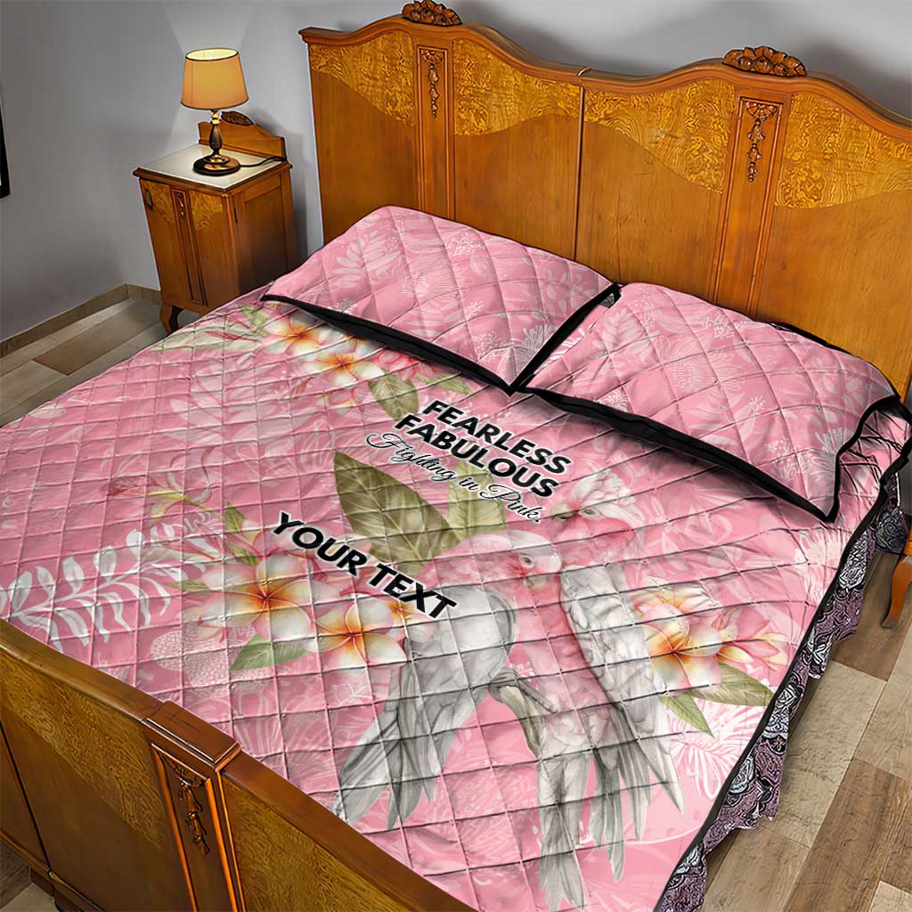 Personalised Galah Cockatoo Fighting in Pink Quilt Bed Set Australian Breast Cancer Spirit - Aussie Hoodie