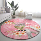 Personalised Galah Cockatoo Fighting in Pink Round Carpet Australian Breast Cancer Spirit - Aussie Hoodie