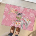 Personalised Galah Cockatoo Fighting in Pink Rubber Doormat Australian Breast Cancer Spirit - Aussie Hoodie