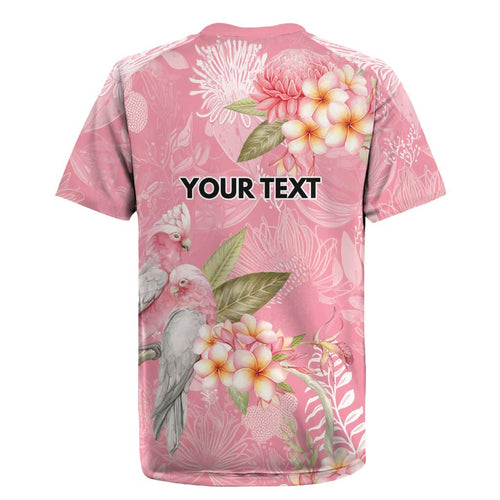 Personalised Galah Cockatoo Fighting in Pink Rugby Jersey Australian Breast Cancer Spirit - Aussie Hoodie