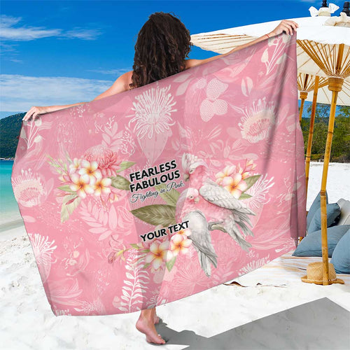 Personalised Galah Cockatoo Fighting in Pink Sarong Australian Breast Cancer Spirit - Aussie Hoodie