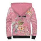 Personalised Galah Cockatoo Fighting in Pink Sherpa Hoodie Australian Breast Cancer Spirit - Aussie Hoodie