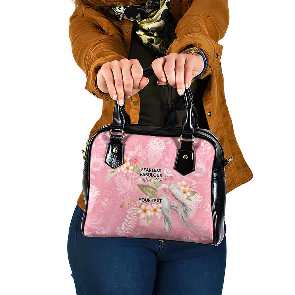 Personalised Galah Cockatoo Fighting in Pink Shoulder Handbag Australian Breast Cancer Spirit - Aussie Hoodie