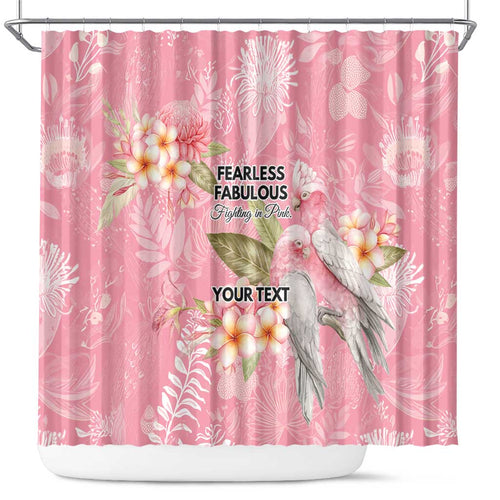 Personalised Galah Cockatoo Fighting in Pink Shower Curtain Australian Breast Cancer Spirit - Aussie Hoodie