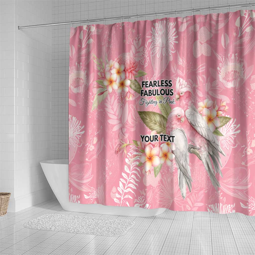 Personalised Galah Cockatoo Fighting in Pink Shower Curtain Australian Breast Cancer Spirit - Aussie Hoodie