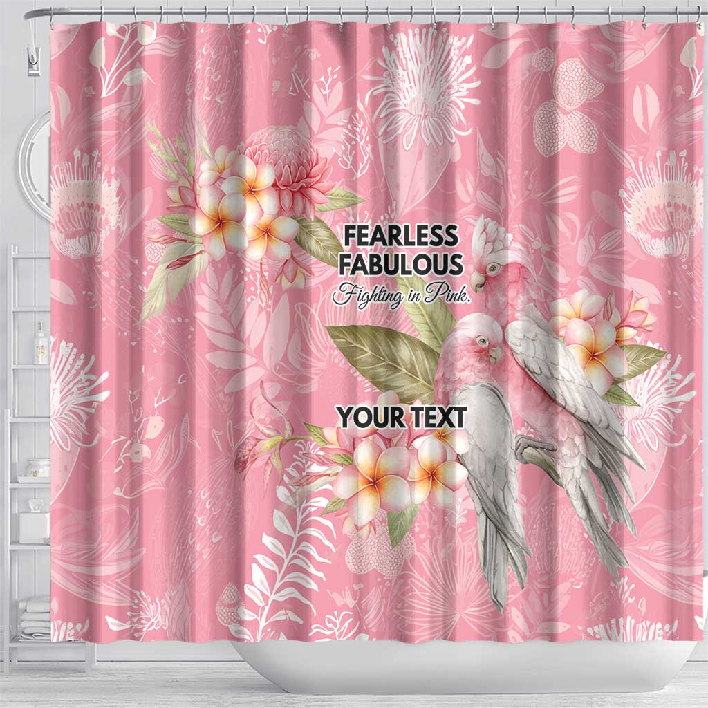 Personalised Galah Cockatoo Fighting in Pink Shower Curtain Australian Breast Cancer Spirit - Aussie Hoodie