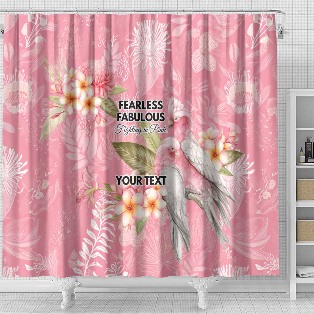 Personalised Galah Cockatoo Fighting in Pink Shower Curtain Australian Breast Cancer Spirit - Aussie Hoodie