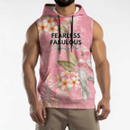 Personalised Galah Cockatoo Fighting in Pink Sleeveless Hoodie Australian Breast Cancer Spirit - Aussie Hoodie