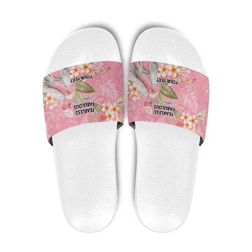 Personalised Galah Cockatoo Fighting in Pink Slide Sandals Australian Breast Cancer Spirit - Aussie Hoodie