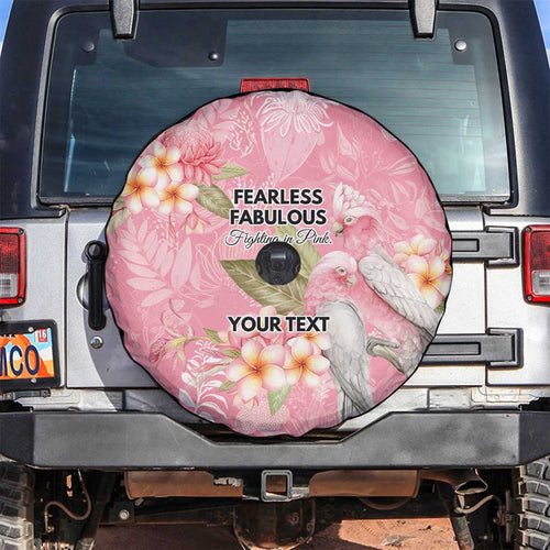 Personalised Galah Cockatoo Fighting in Pink Spare Tire Cover Australian Breast Cancer Spirit - Aussie Hoodie